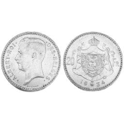 *20 francs 1933-1934 (Albert 1er)