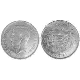 *20 Frank/4 Belgas 1931-1932 (Albert 1er)