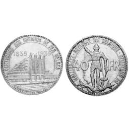 *40 Francs 1935 - Exposition Universelle (Léopold III)