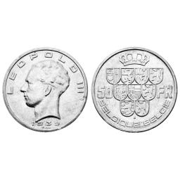 +50 Francs 1939-1940 -Type Ecussons (Léopold III)