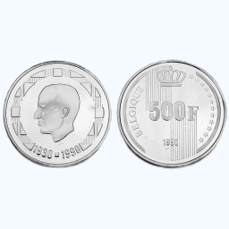 500 Francs 1990 - 60ème anniversaire du Roi Baudouin (Baudouin 1er)