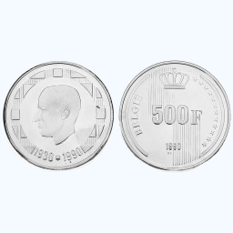 500 Frank 1990 - 60ème anniversaire du Roi Baudouin (Baudouin 1er)