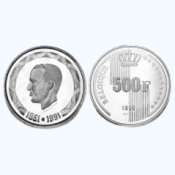 500 Francs 1991 - 40ème anniversaire du règne du Roi Baudouin 1er (Baudouin 1er)